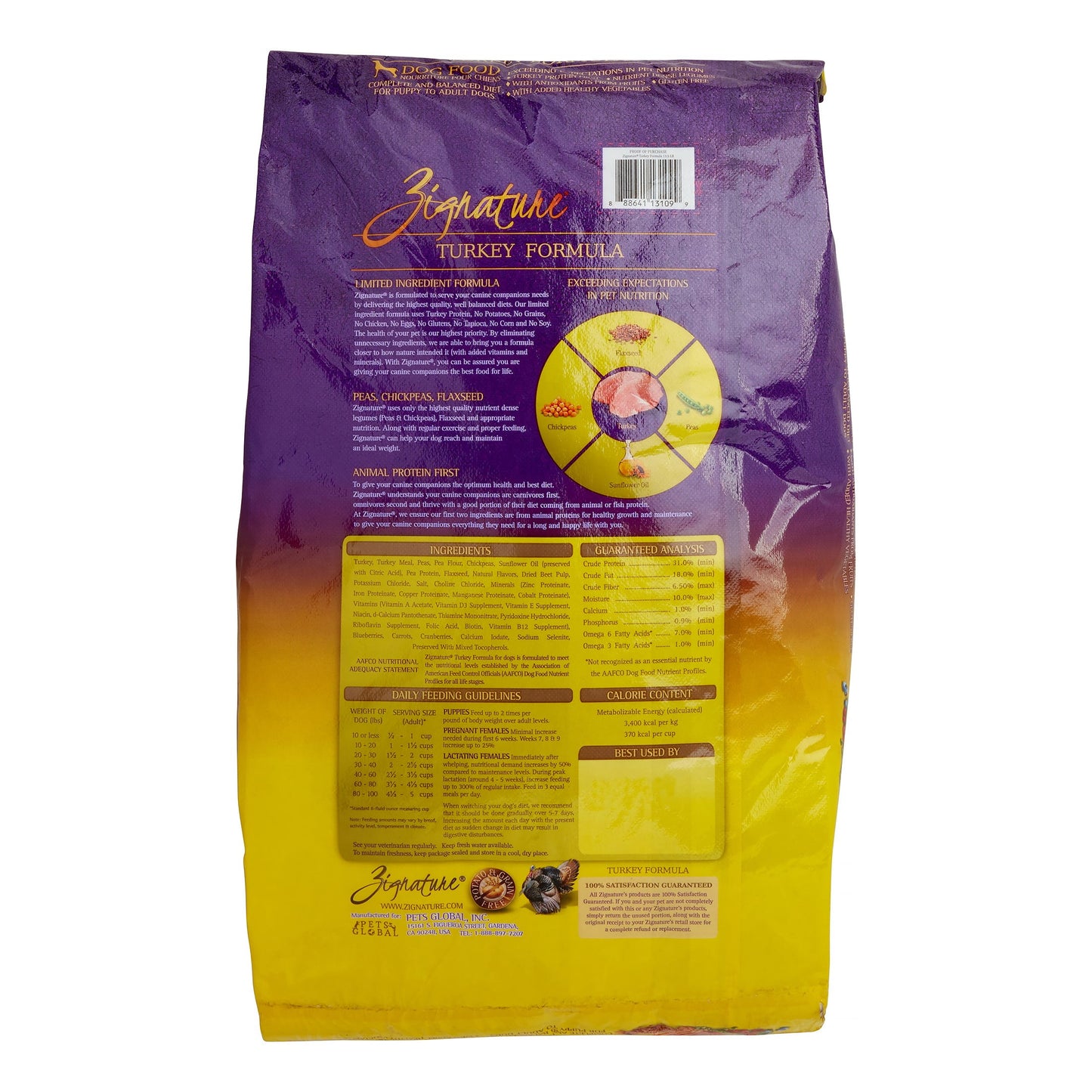 Zignature Turkey Formula Dry Dog Food, 13.5 Lb