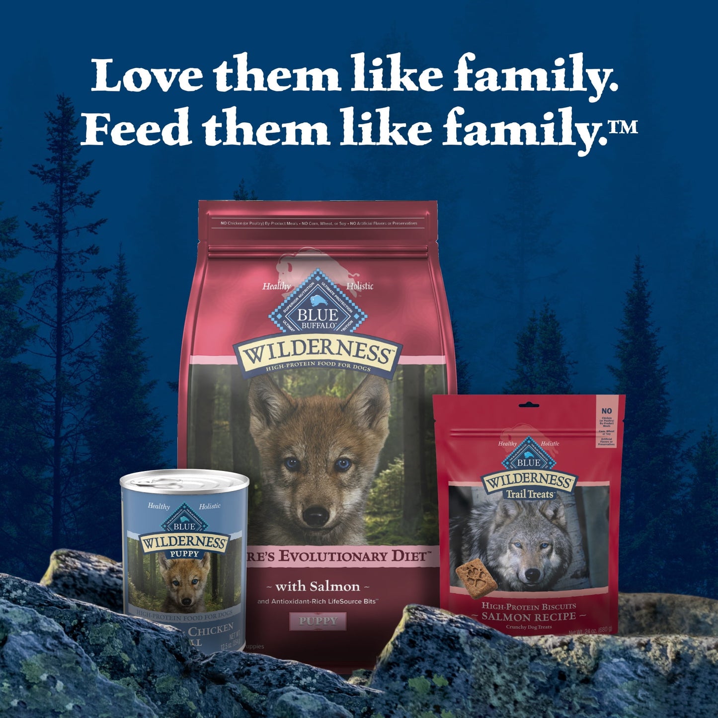 Blue Buffalo Wilderness High-Protein Natural Dry Food for Puppies, Salmon Recipe 4.5-lb. Bag