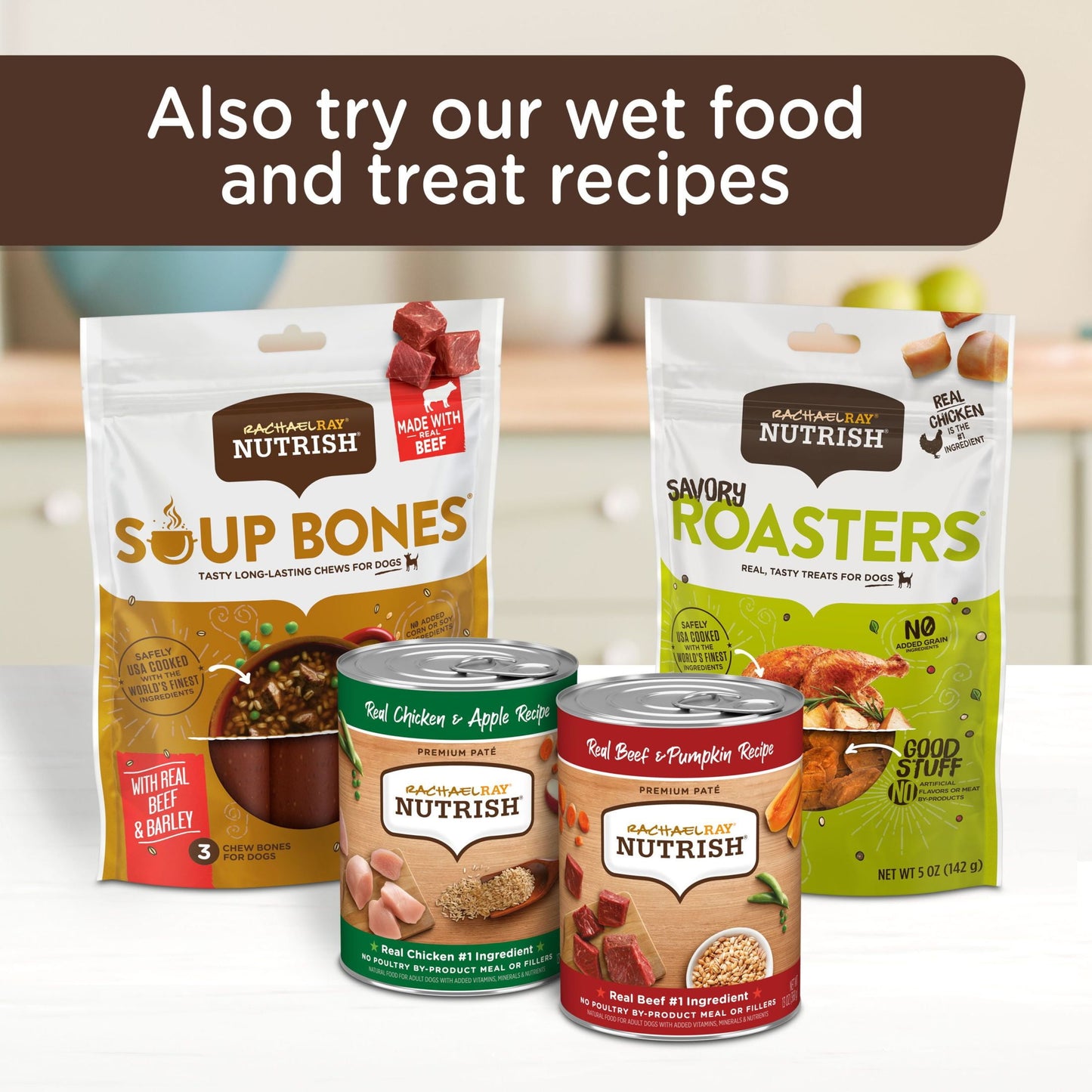 Rachael Ray Nutrish Dish Beef & Brown Rice Recipe with Veggies & Fruit Dry Dog Food, 3.75 lb. Bag