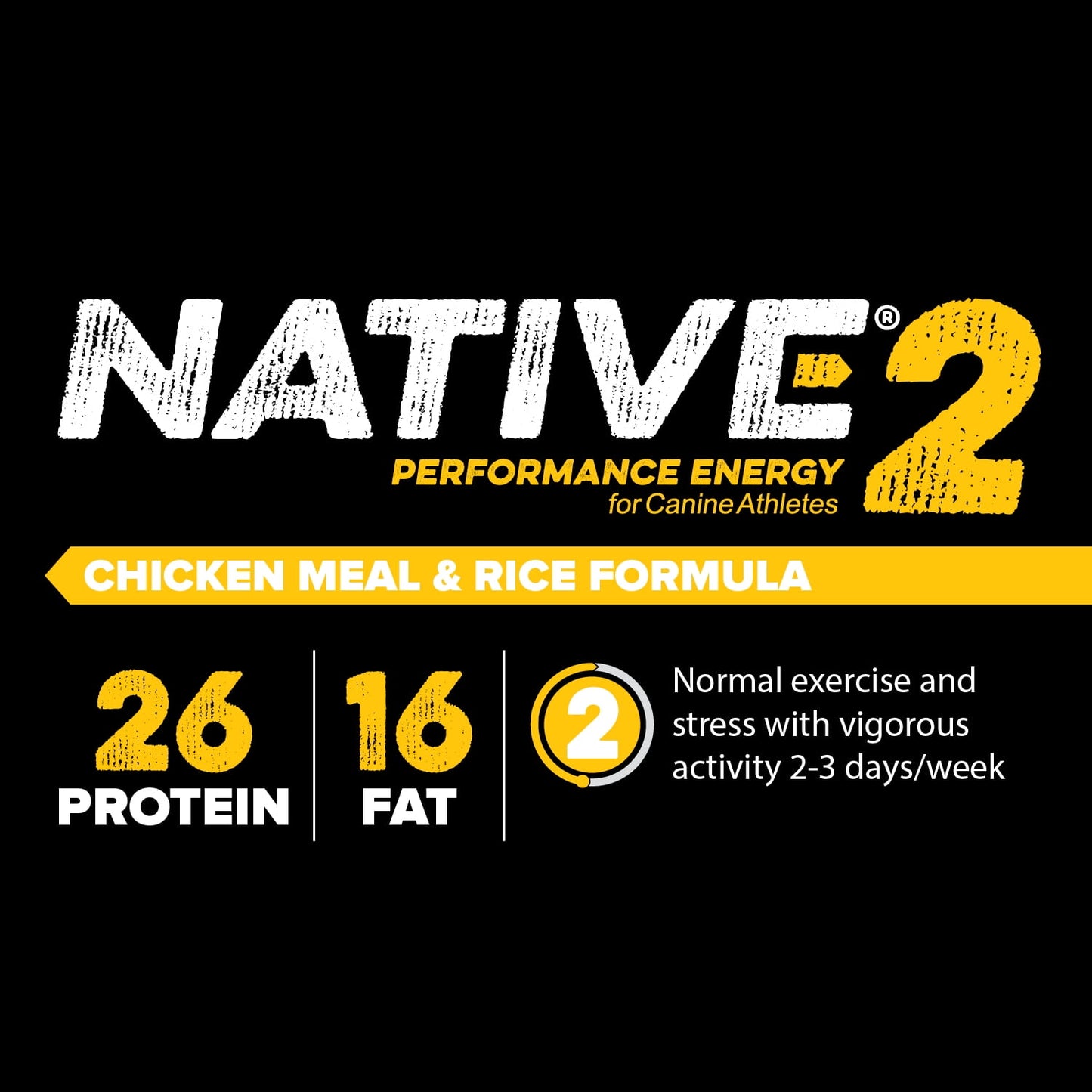 Native Performance Dog Food Level 2 Chicken Meal and Rice Formula 40lbs