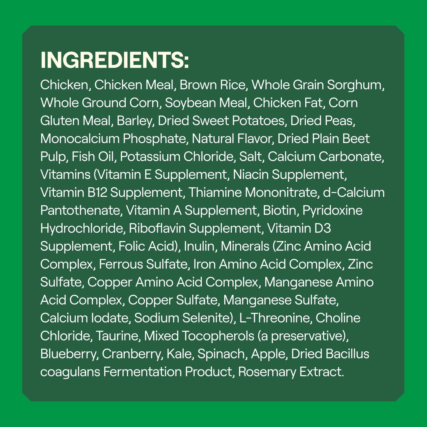 Goodlands Cage-Free Chicken  Vegetable Flavor, Dry Adult Dog Food with Probiotics, 6 lb Bag