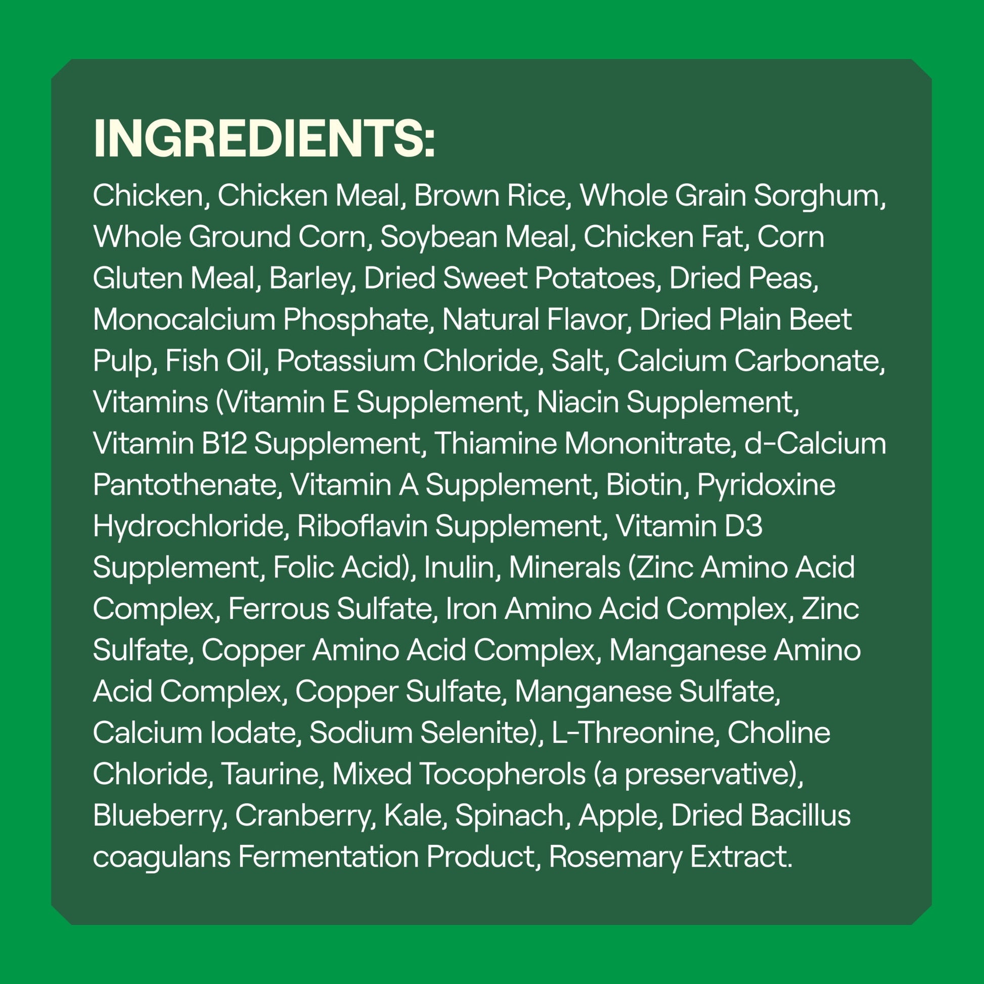 Goodlands Cage-Free Chicken  Vegetable Flavor, Dry Adult Dog Food with Probiotics, 6 lb Bag