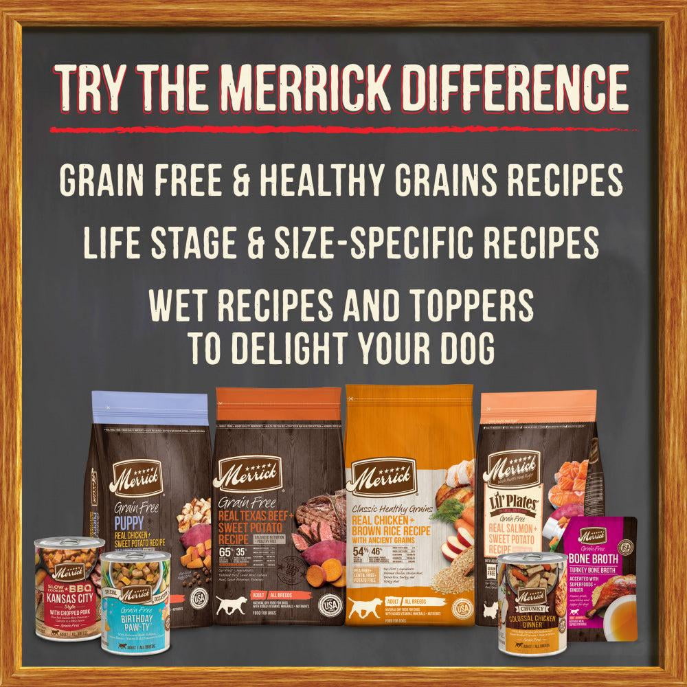 Merrick Dry Puppy Food Real Chicken and Sweet Potato Grain Free Dog Food Recipe 10 lb
