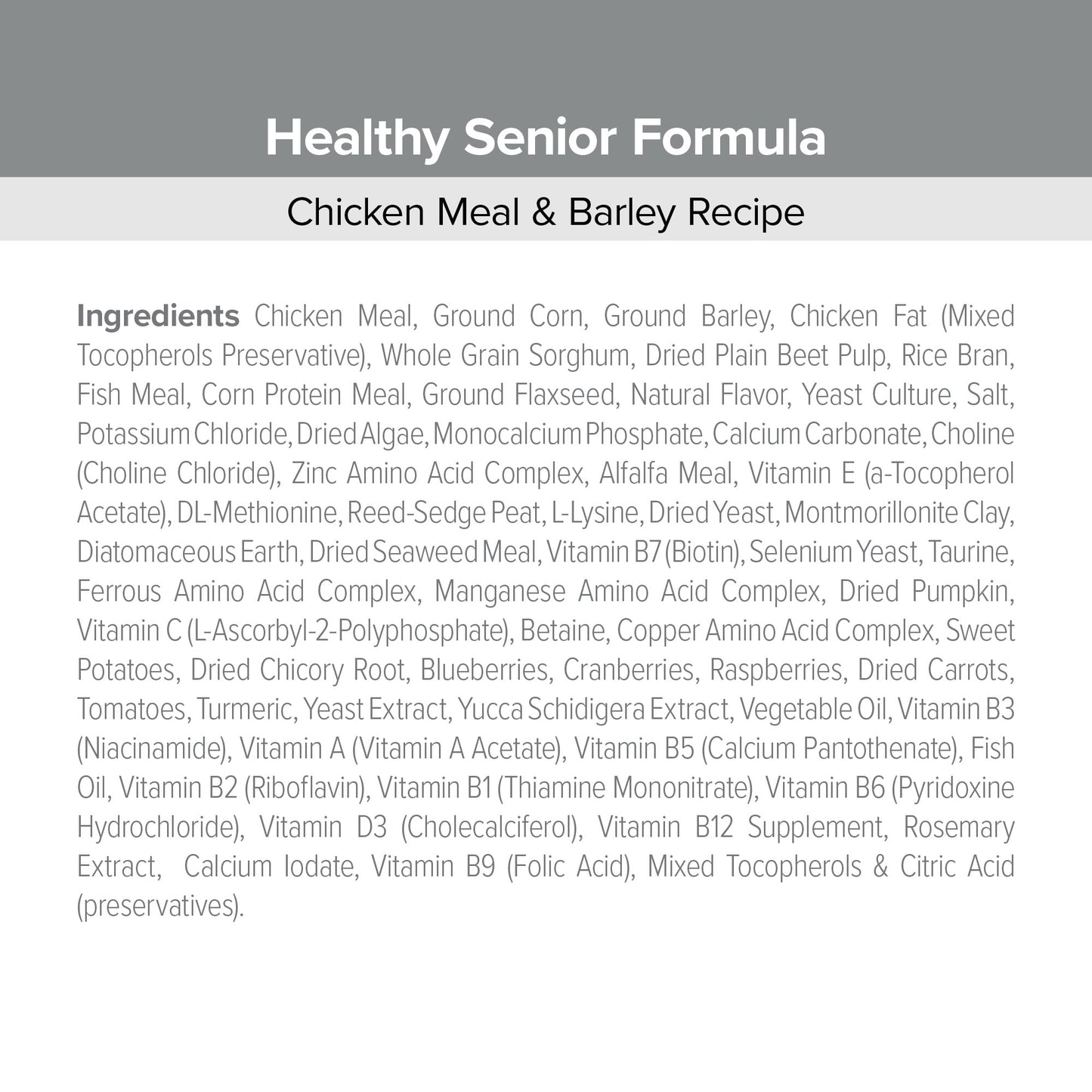 EnTrust Premium Senior Dog Food Chicken Meal and Barley Recipe 33lbs