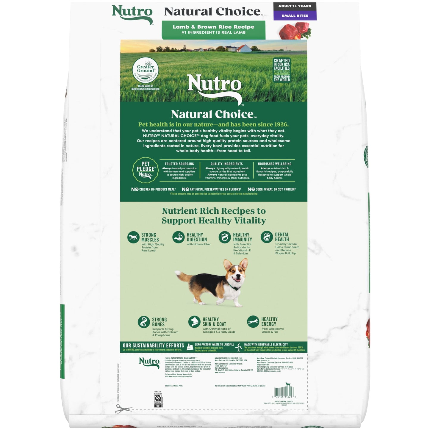 Nutro Natural Choice Small Bites Adult Dry Dog Food, Lamb And Brown Rice Recipe, 30 Lbs.