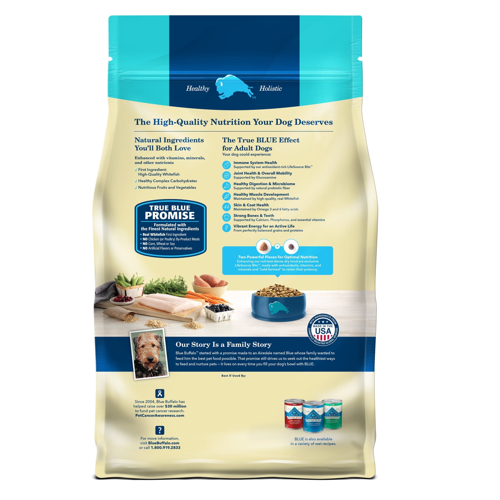 Blue Buffalo Life Protection Formula Natural Dry Dog Food, Fish & Brown Rice, 15-lb. Bag