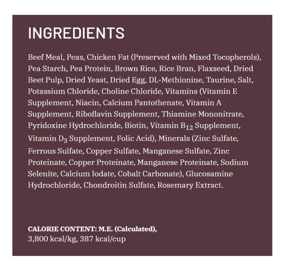 Wholesomes 2100146 Energy Plus 24/20 Beef Recipe Dry Dog Food 40 lb. Bag