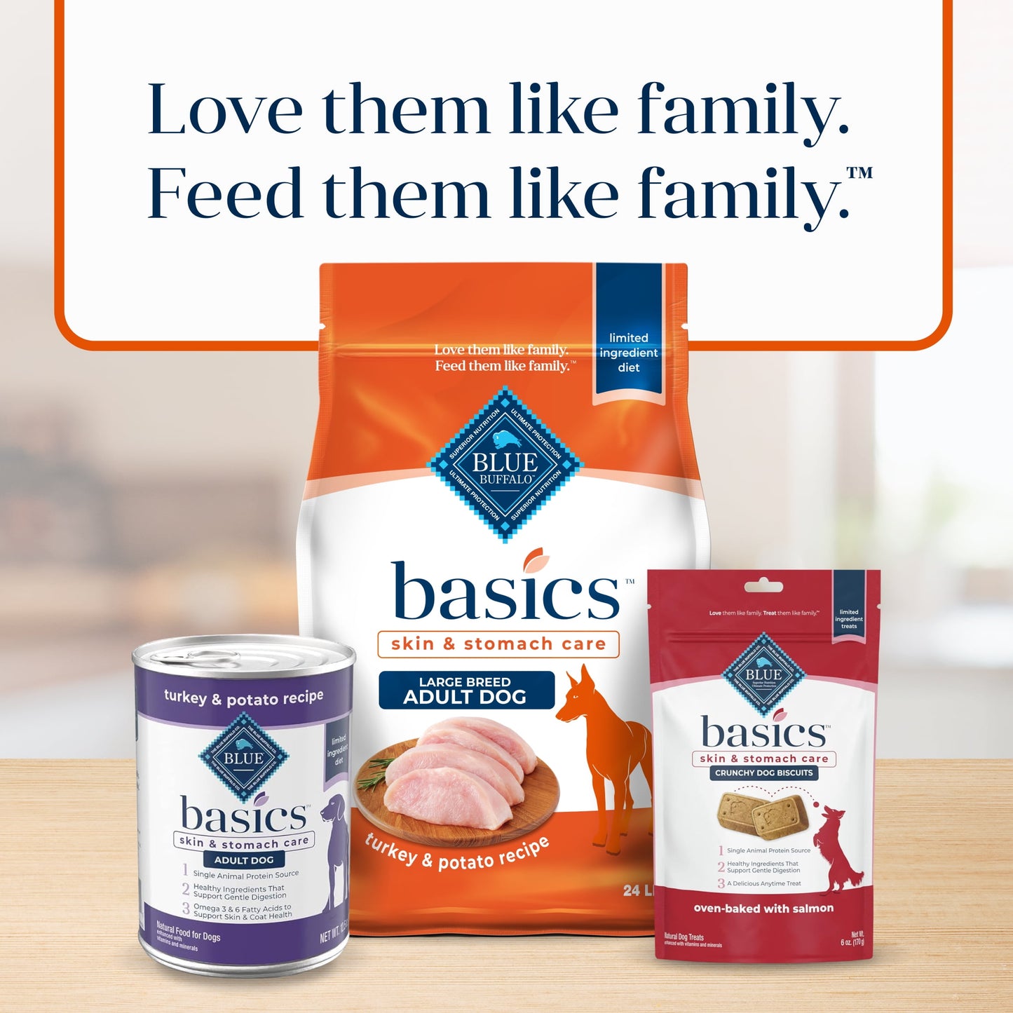 Blue Buffalo Basics Grain-Free Large Breed Adult Dry Dog Food, Limited Ingredient Diet, Turkey, 24 lbs.