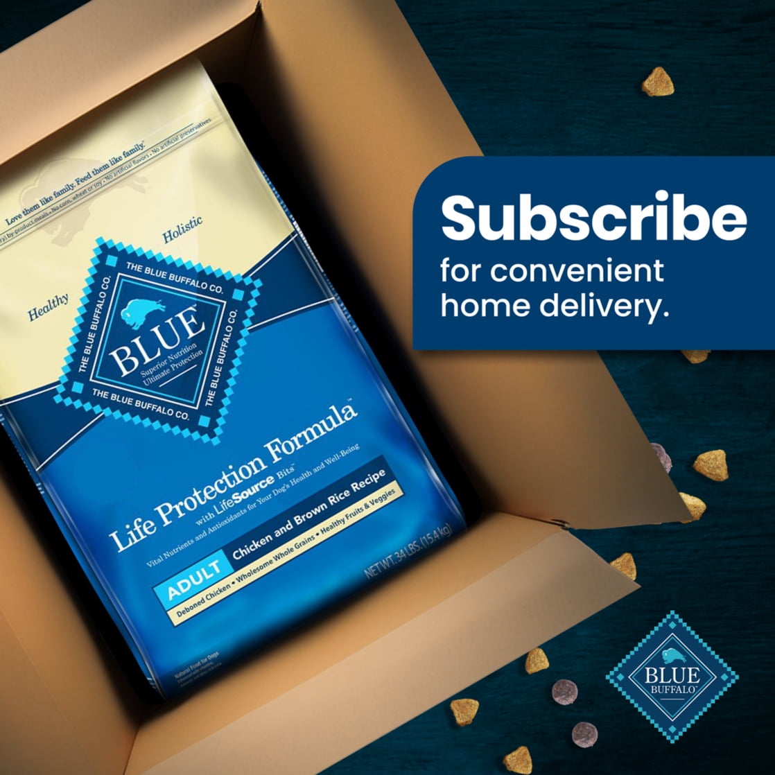 Blue Buffalo Life Protection Formula Adult Dry Dog Food, Chicken & Brown Rice, 5 lbs.