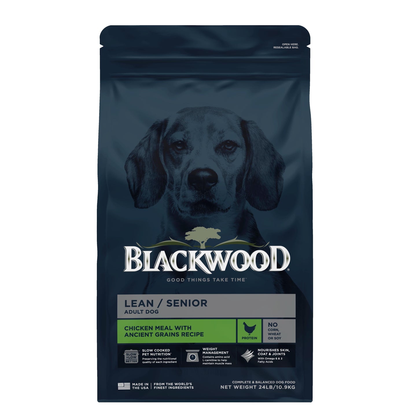 Blackwood Dry Dog Food Lean/Senior Chicken Meal with Ancient Grains 24 lb.