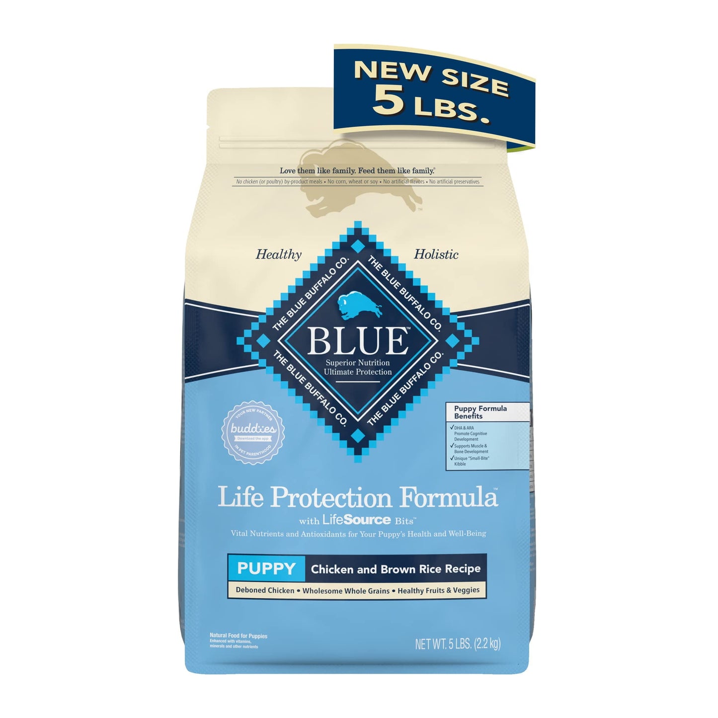 Blue Buffalo Life Protection Formula Natural Puppy Dry Dog Food, (Pack of 6)