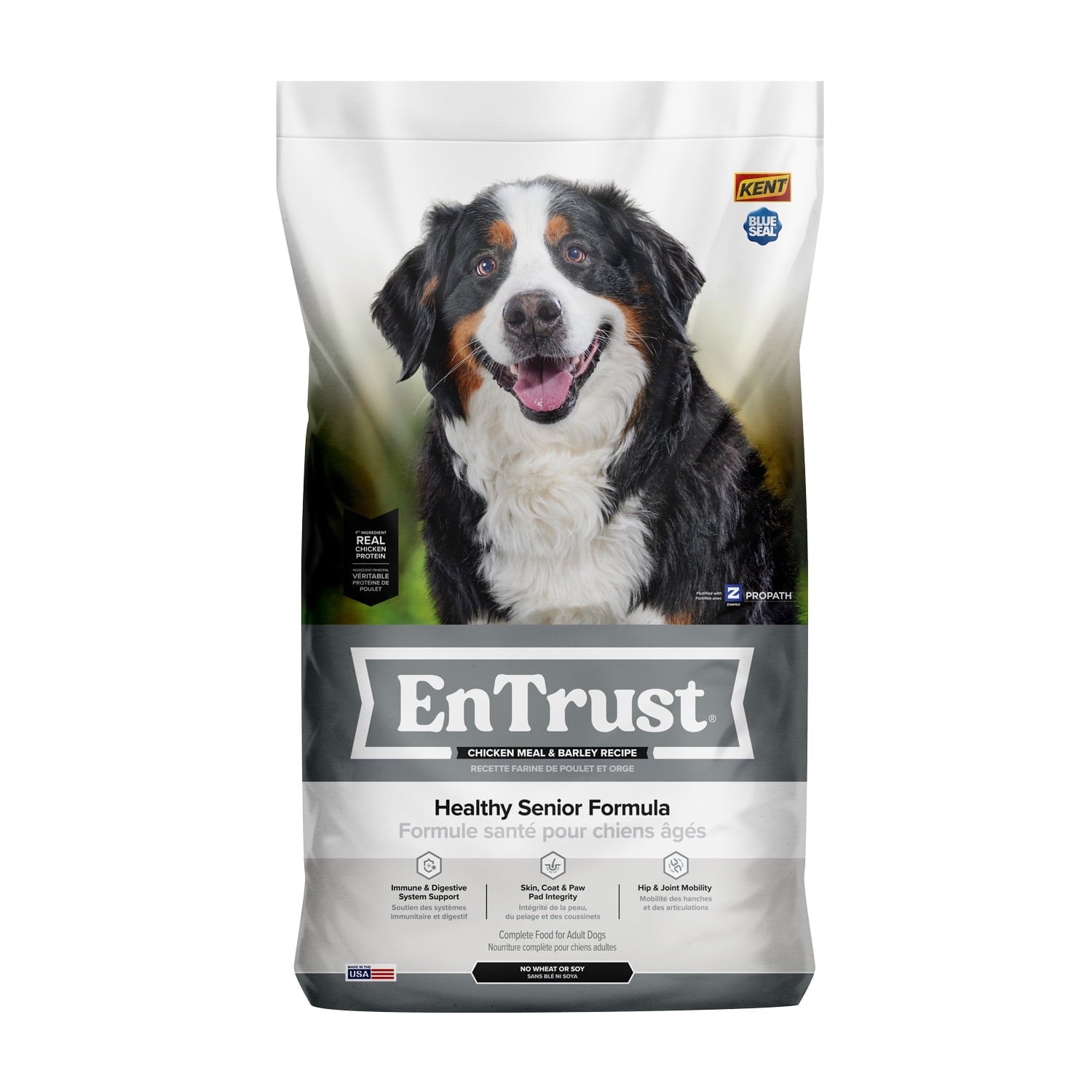 EnTrust Premium Senior Dog Food Chicken Meal and Barley Recipe 33lbs