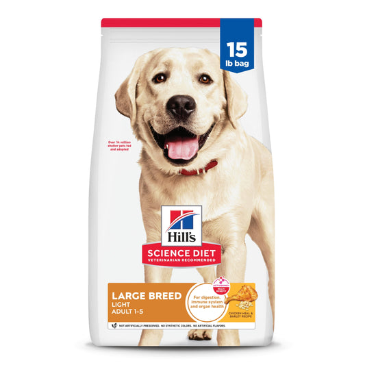 Hill's Science Diet Light Chicken & Barley Dry Dog Food, 15lb Bag
