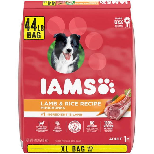 IAMS 019014805358 44 lbs Proactive Health Adult Lamb Rice Dry Minichunk Dog Food