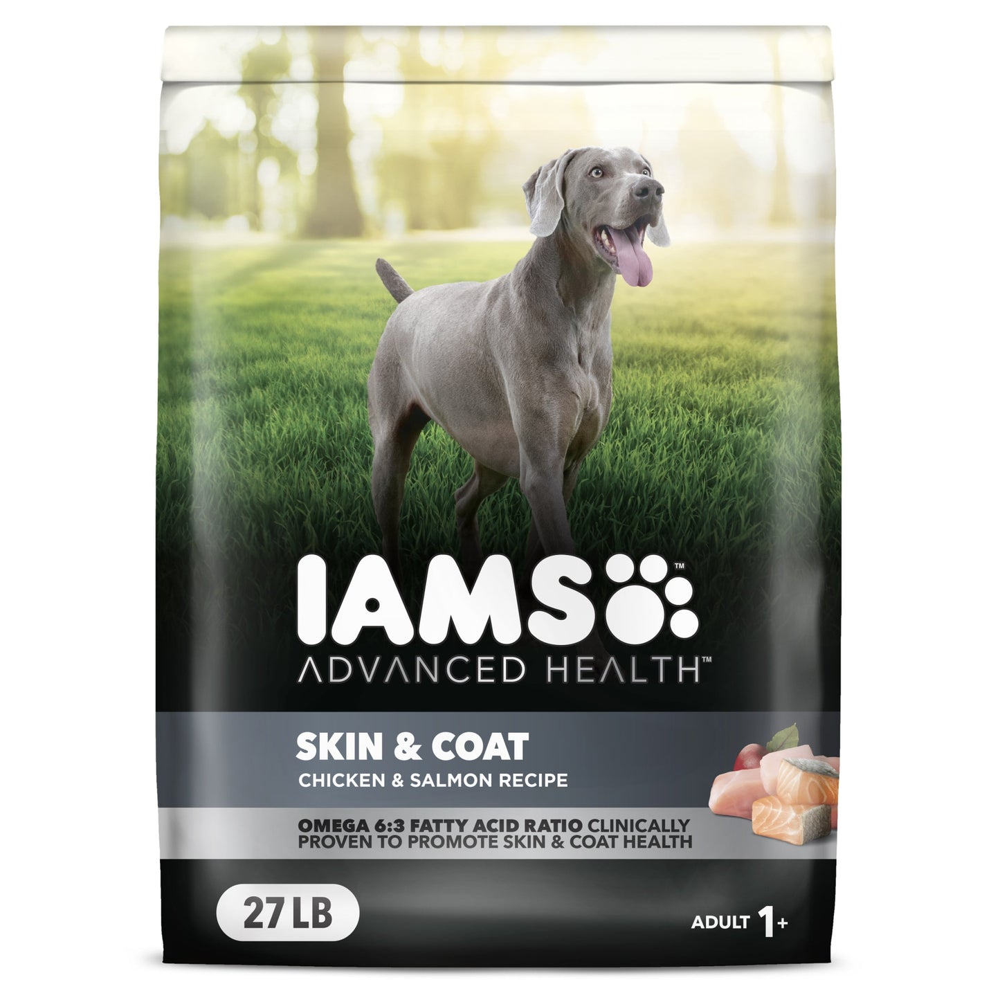 Iams Advanced Health Skin & Coat Chicken And Salmon Recipe Adult Dry Dog Food, 27 Lb Bag