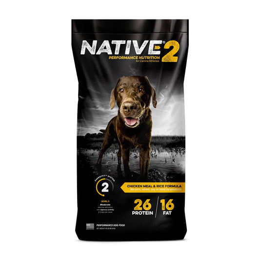 Native Performance Dog Food Level 2 Chicken Meal and Rice Formula 40lbs