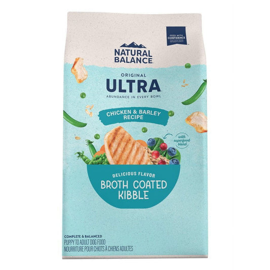Natural Balance Pet Foods Original Ultra Broth Coated Dry Dog Food Chicken & Barley, 4 lb