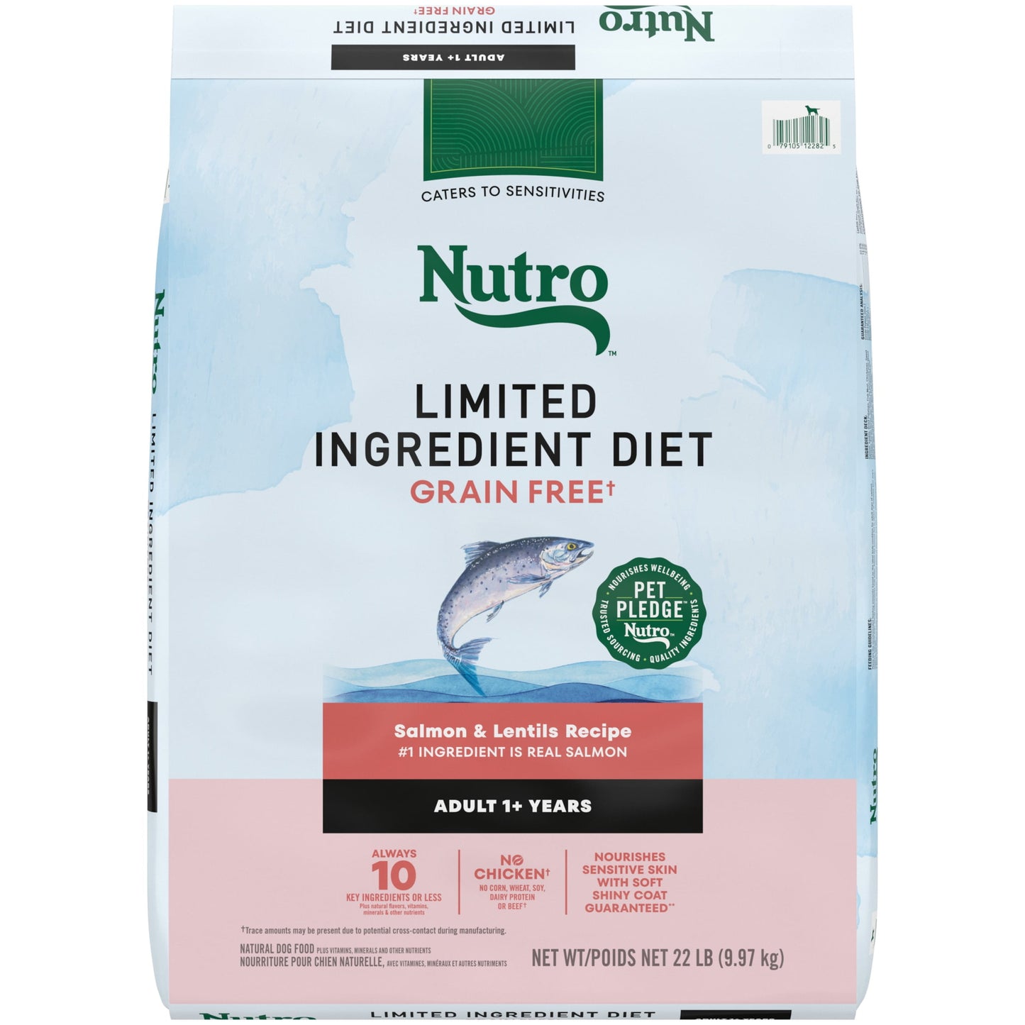 Nutro Limited Ingredient Diet Dry Dog Food, Salmon & Lentils Recipe, 22 Lbs.
