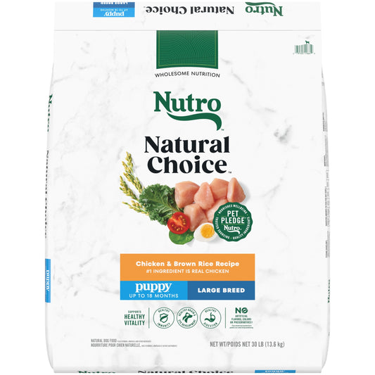 Nutro Natural Choice Large Breed Puppy Dry Dog Food, Chicken And Brown Rice, 30 Lbs.