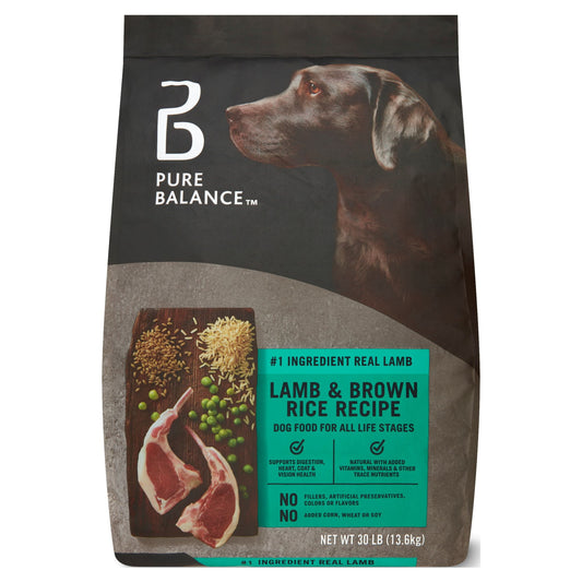 Pure Balance Lamb & Brown Rice Recipe Dry Dog Food, 30 lbs