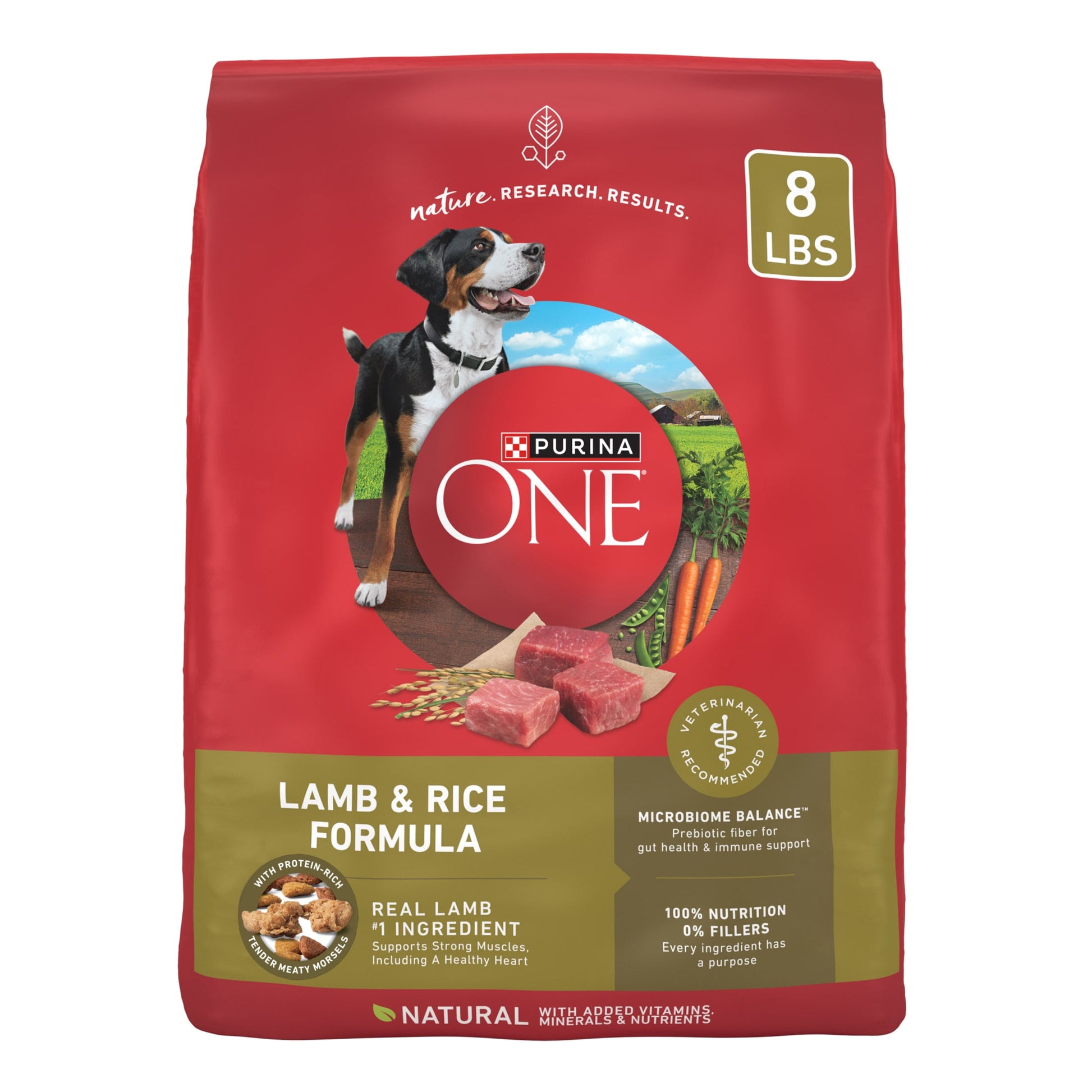 Purina ONE Dry Dog Food Lamb and Rice Formula 8 lb. Bag