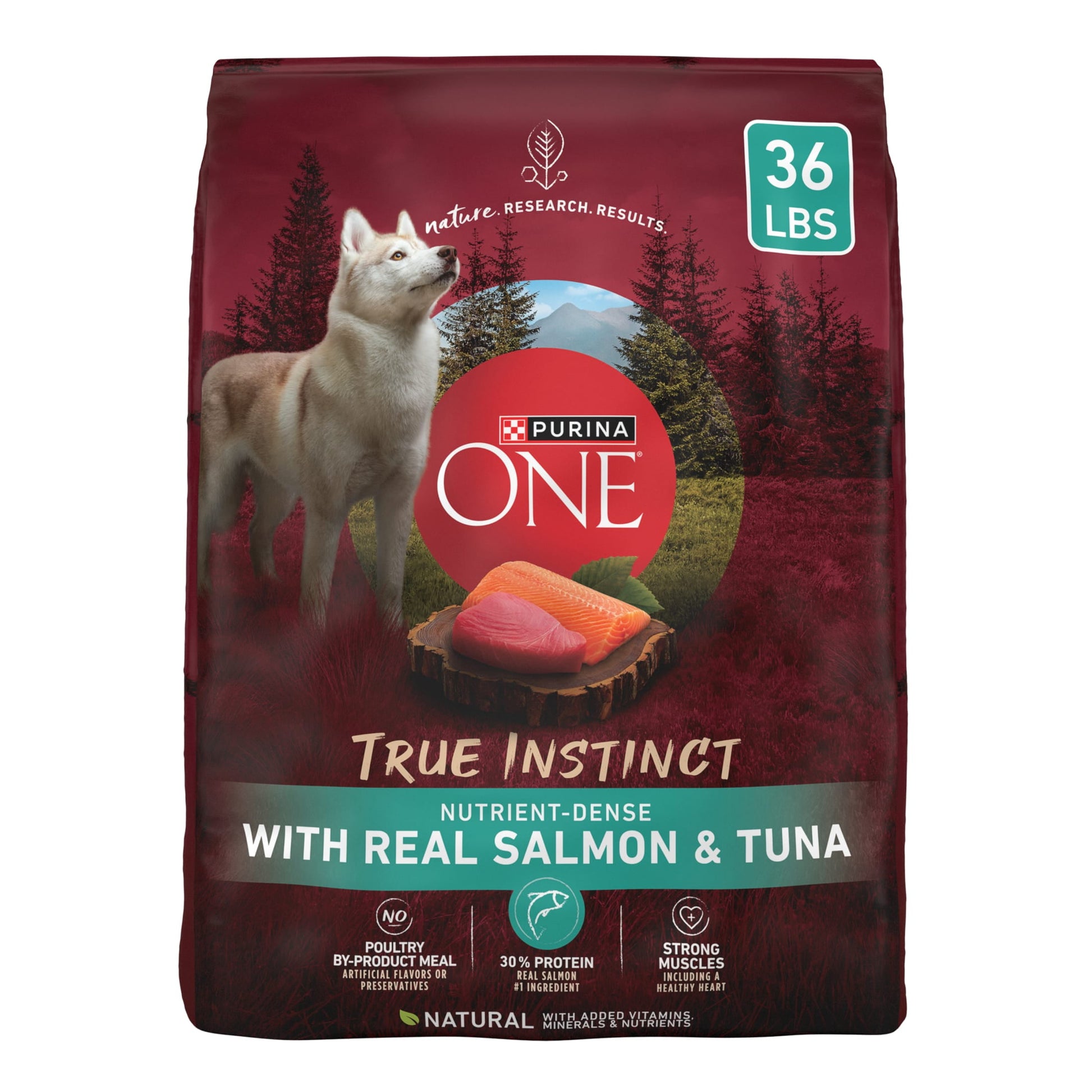 Purina ONE True Instinct Dry Dog Food, High Protein Nutrient Dense Real Salmon & Tuna, 36 lb Bag