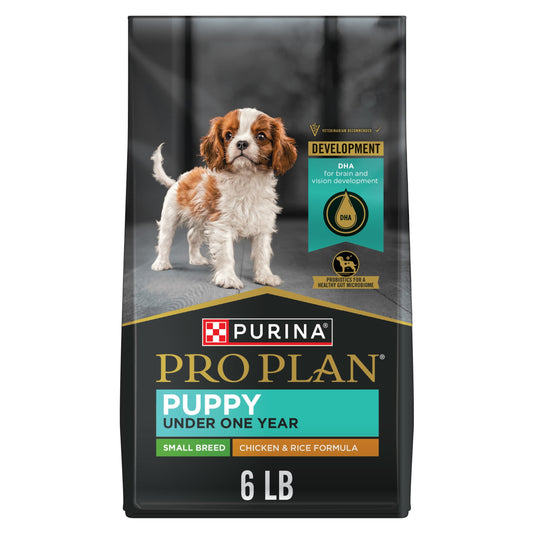 Purina Pro Plan High Protein Small Breed Puppy Food DHA Chicken & Rice Formula, 6 lb. Bag