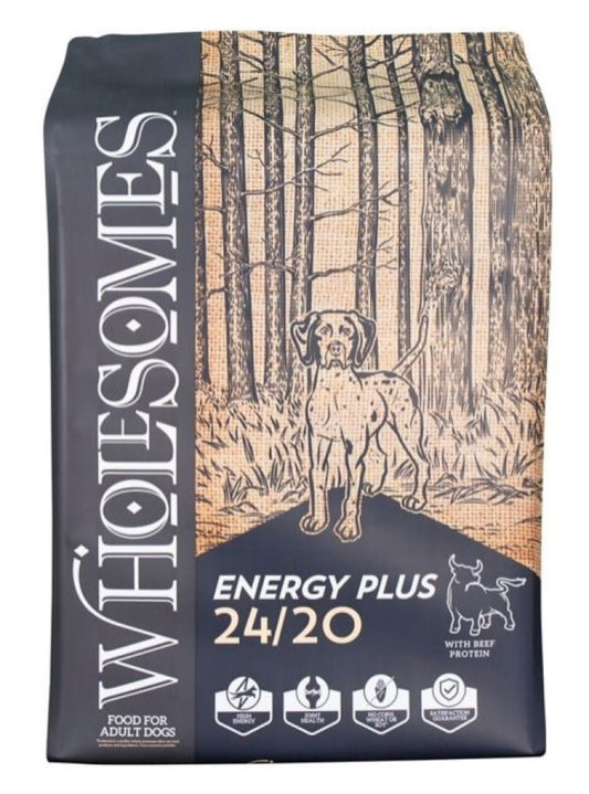 Wholesomes 2100146 Energy Plus 24/20 Beef Recipe Dry Dog Food 40 lb. Bag