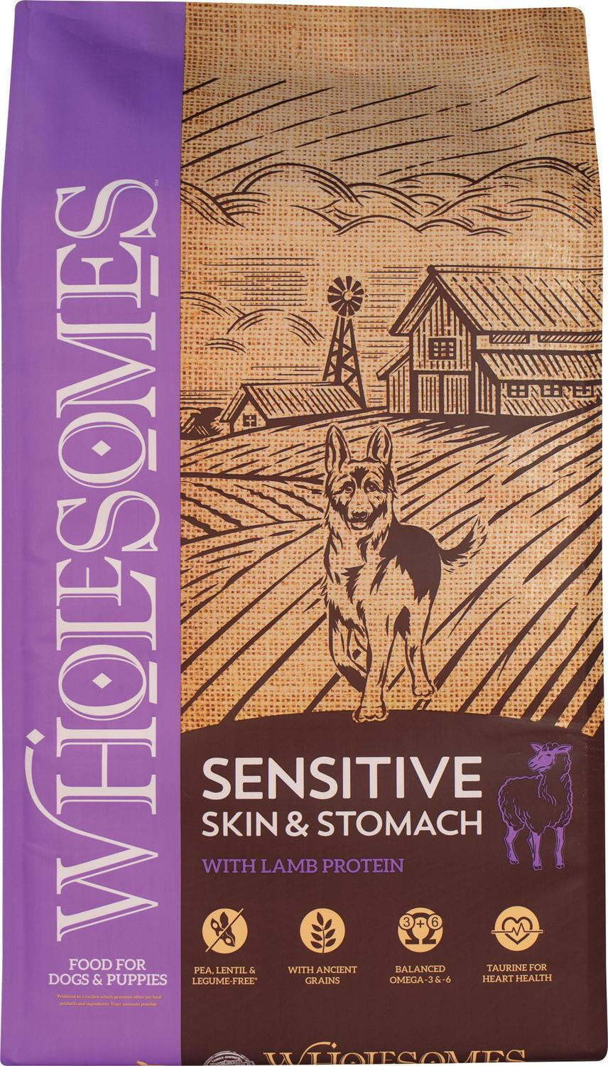 Wholesomes All Life Stages Sensitive Skin and Stomach Lamb Recipe Dry Dog Food, 30 lb. Bag