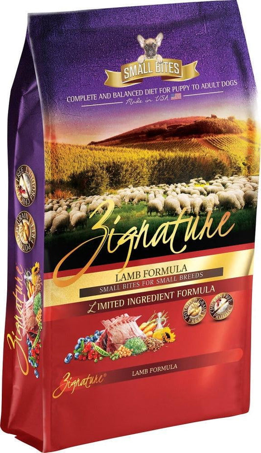 Zignature Small Bites Grain Free Lamb Formula Dry Dog Food 12.5 lb
