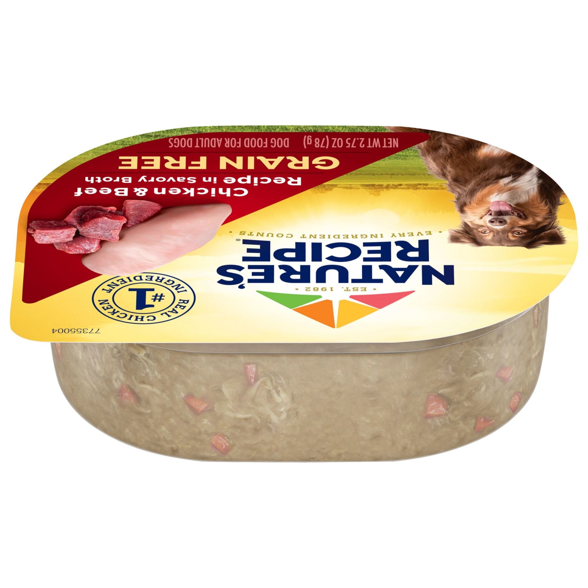 Nature’s Recipe Grain Free Chicken & Beef Recipe in Savory Broth Wet Dog Food, 2.75 oz. Cup