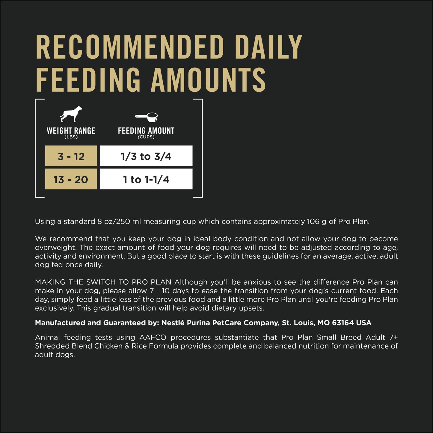 Purina Pro Plan 7 Plus Shredded Blend Chicken and Rice Formula Small Breed Dog Food Senior Formula, 6 lb Bag