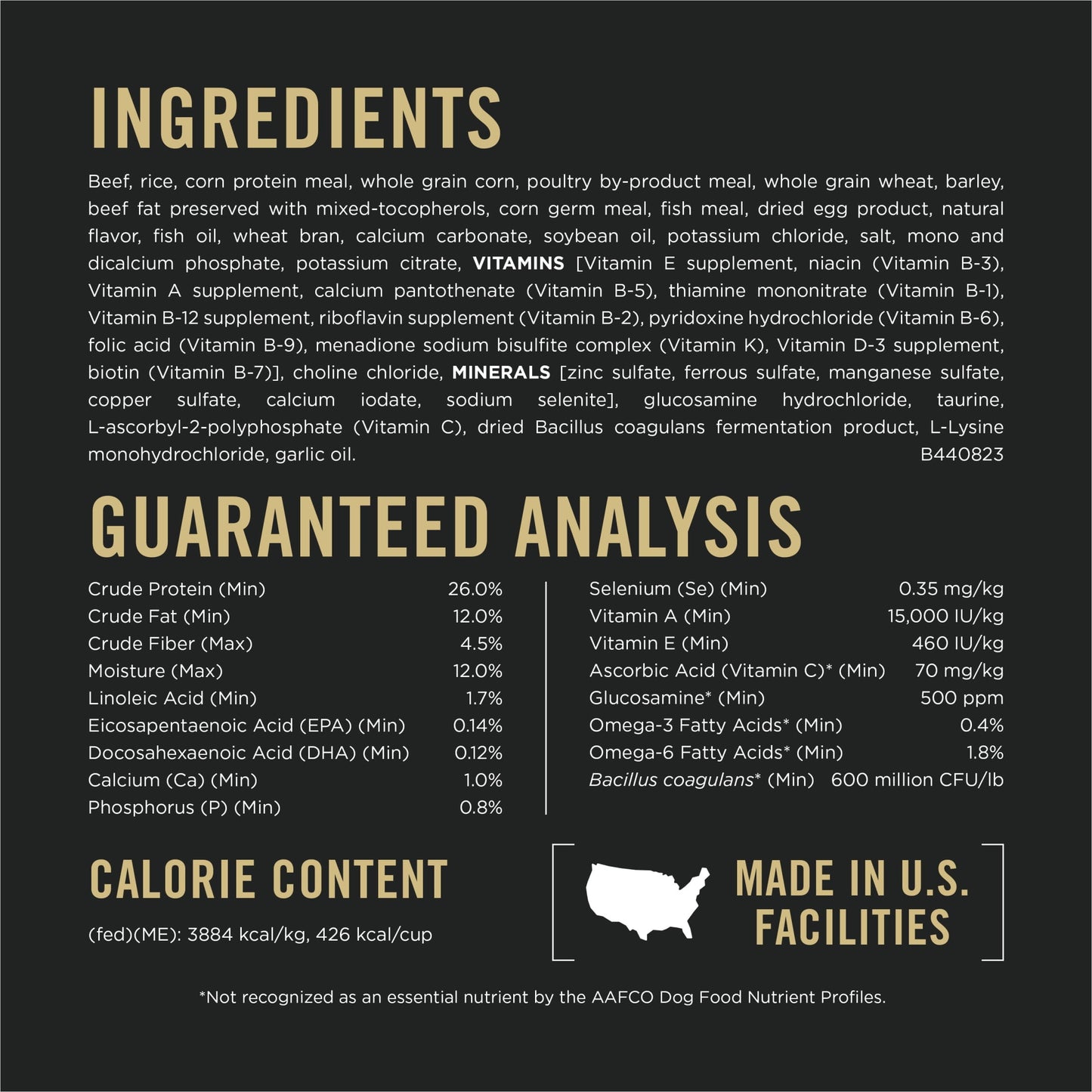 Purina Pro Plan Large Breed Dry High Protein Dog Food with Probiotics for Dogs, Beef and Rice Formula, 18 lb Bag