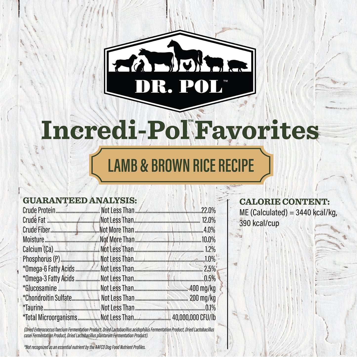 Dr. Pol Incredi-Pol Favorites Lamb and Brown Rice Recipe Dog Food - 24lb