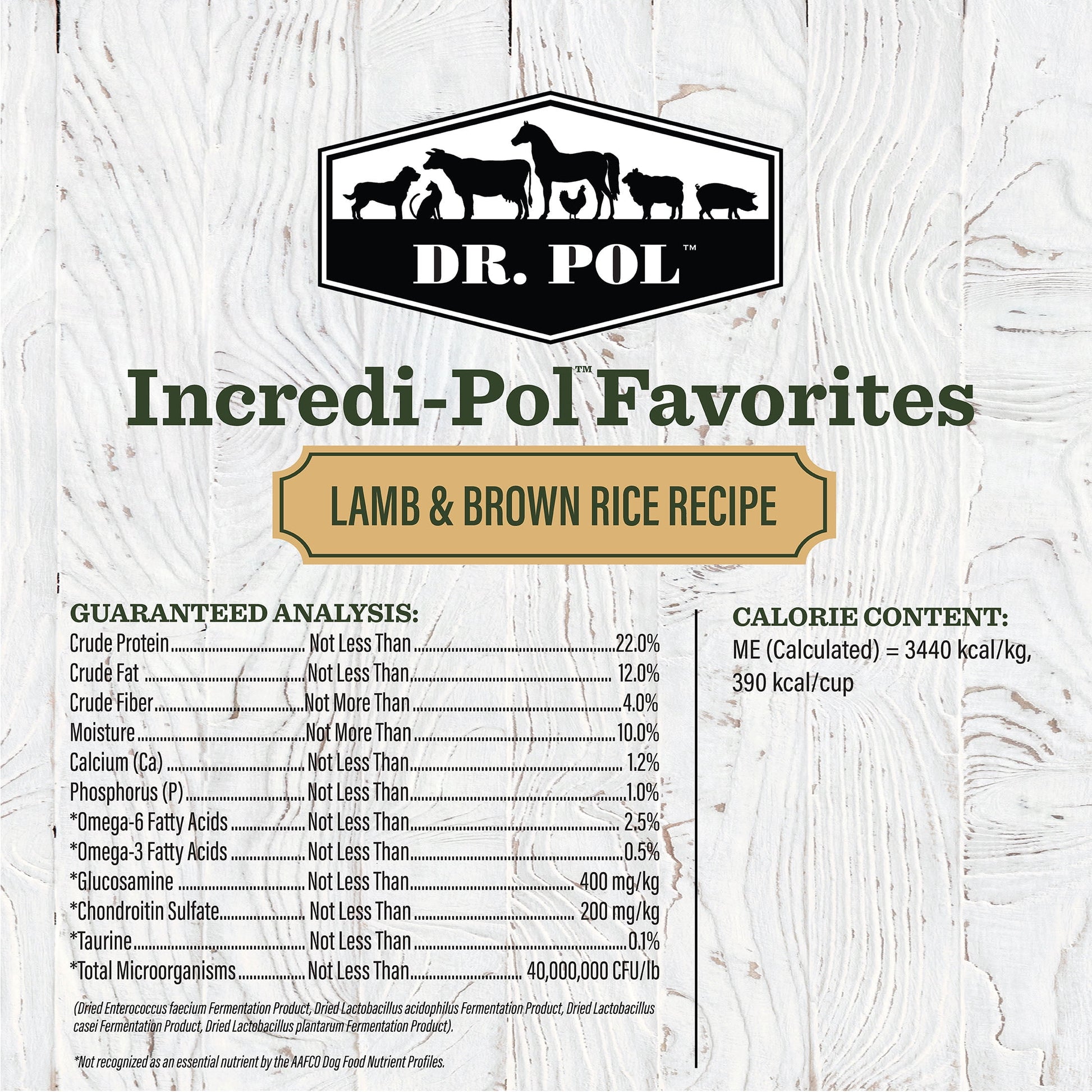 Dr. Pol Incredi-Pol Favorites Lamb and Brown Rice Recipe Dog Food - 24lb
