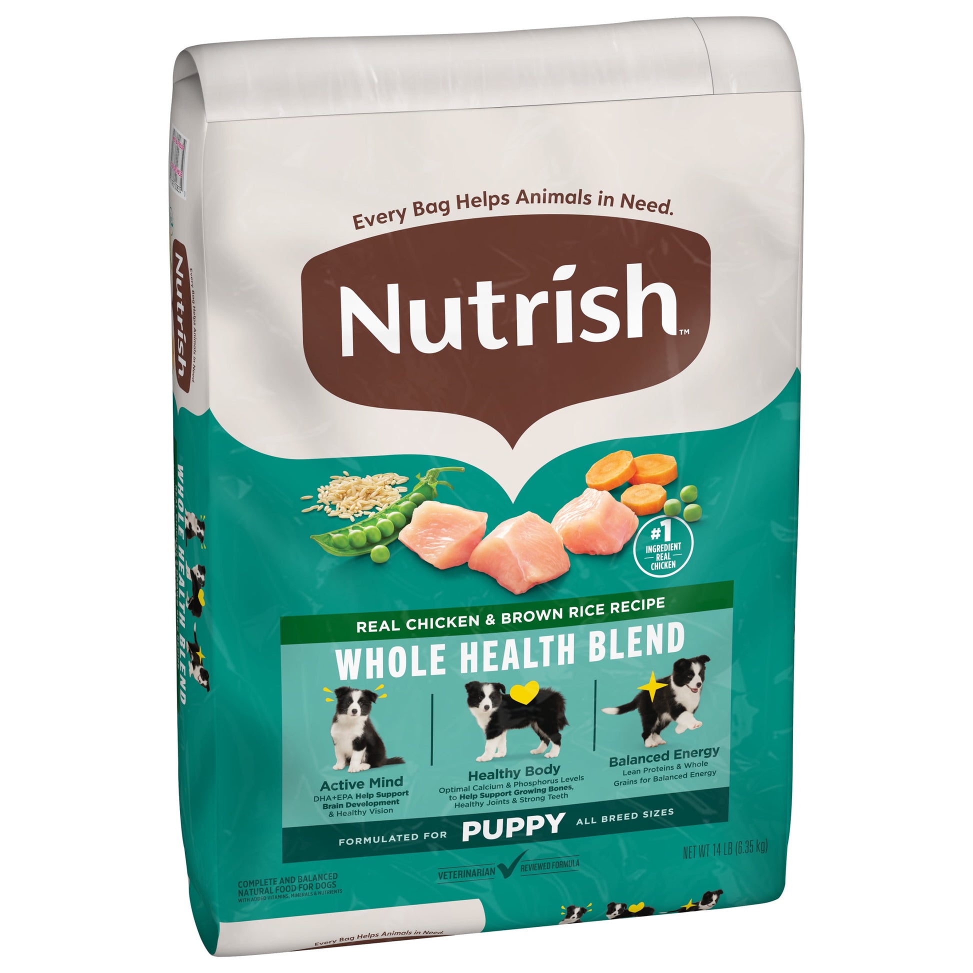 Nutrish Puppy Real Chicken & Brown Rice Recipe Whole Health Blend Dry Dog Food, 6 lb. Bag (Rachael Ray)