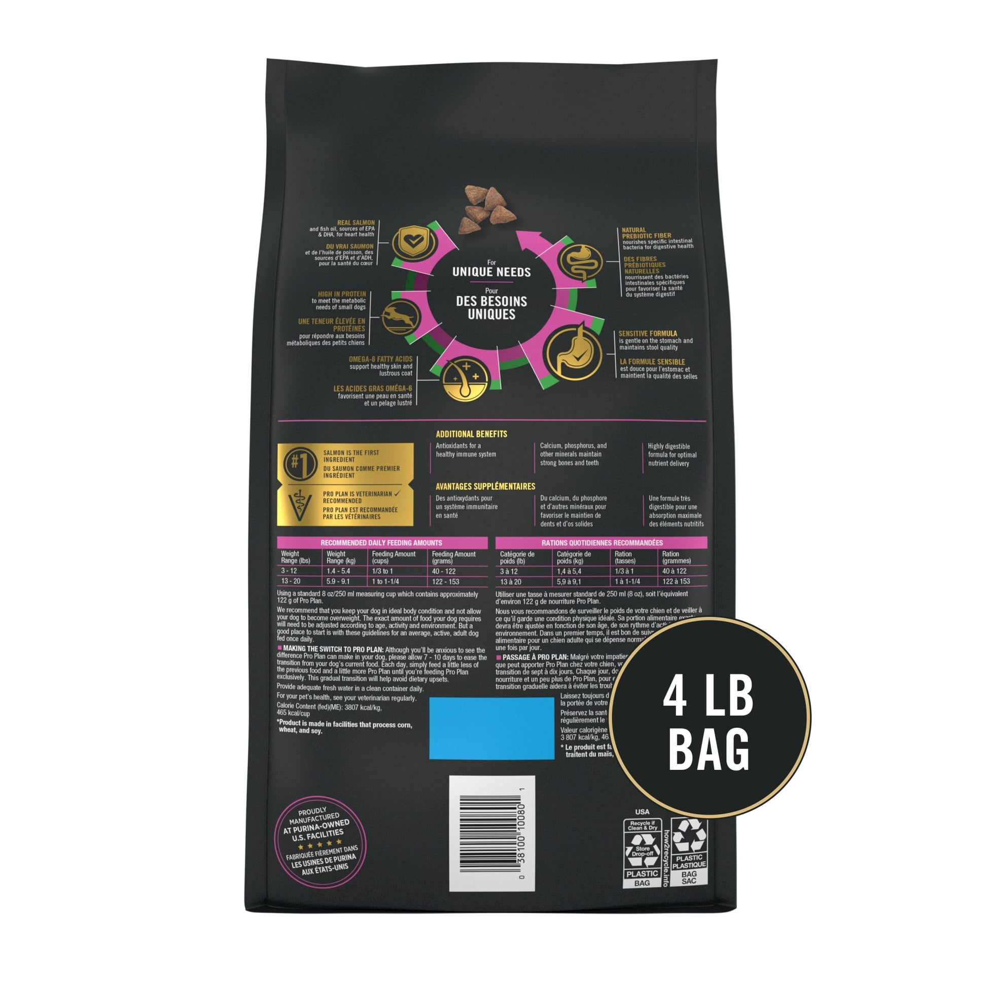 Purina Pro Plan Sensitive Skin and Stomach Adult Dog Food Small Breed Salmon and Rice Formula