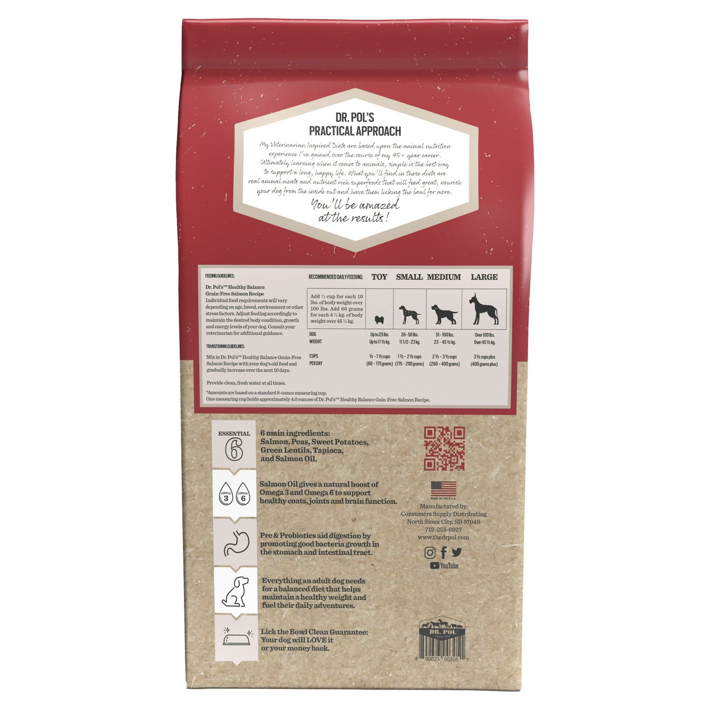 Dr. Pol Healthy Balance Limited Ingredient Grain-Free Salmon Recipe Dog Food, 4 lb. Bag