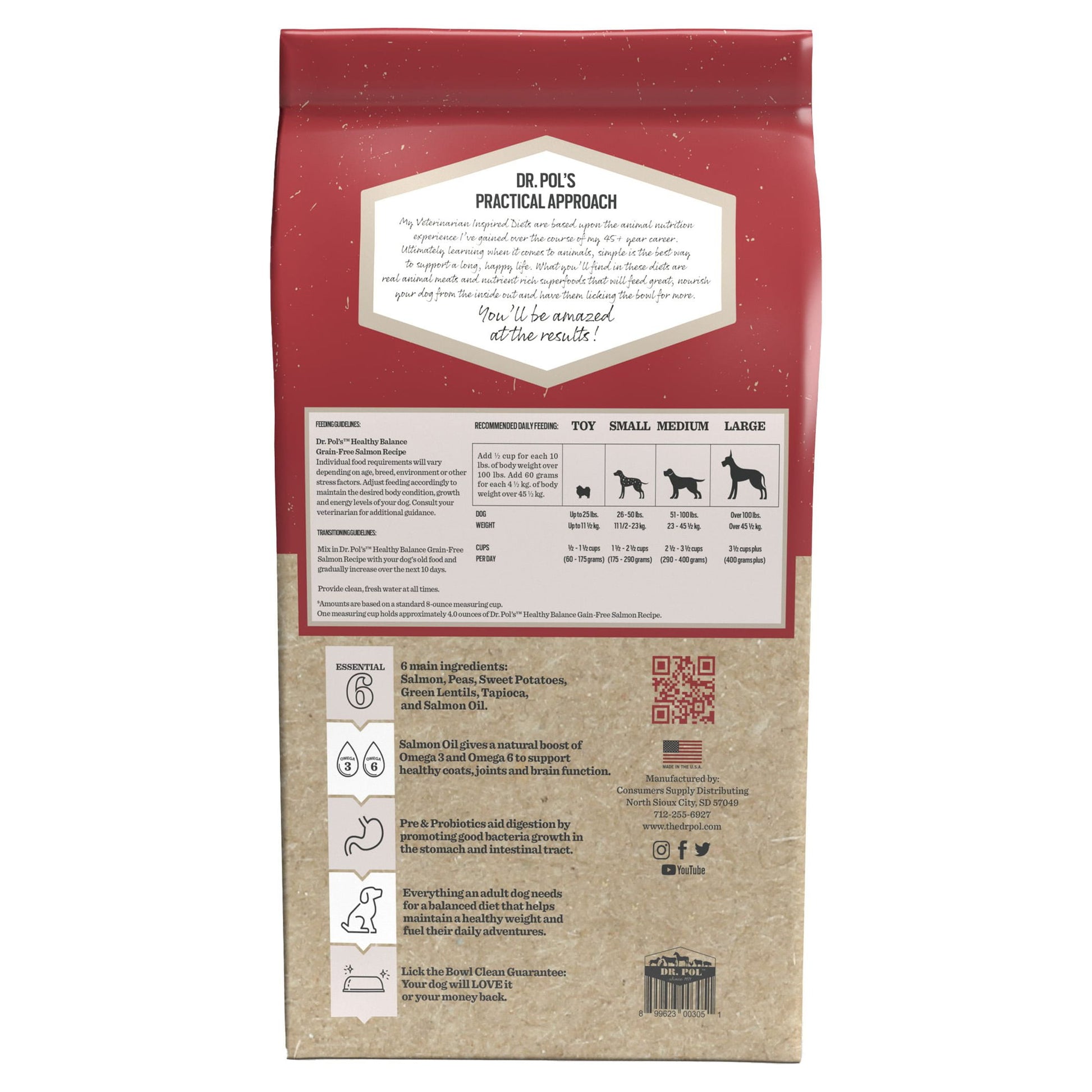 Dr. Pol Healthy Balance Limited Ingredient Grain-Free Salmon Recipe Dog Food, 4 lb. Bag