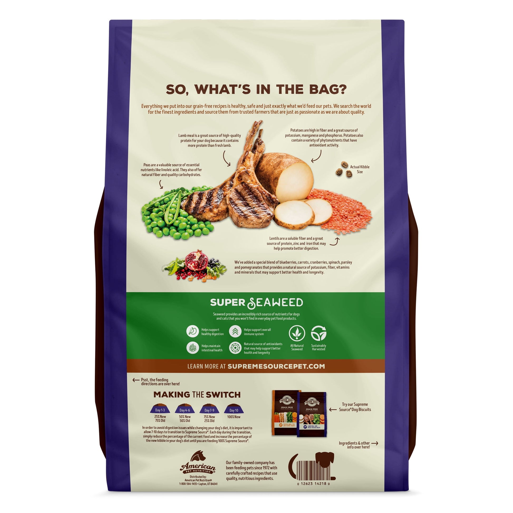 Supreme Source Grain-Free Lamb Meal & Potato Recipe Dry Dog Food, 11lb Bag